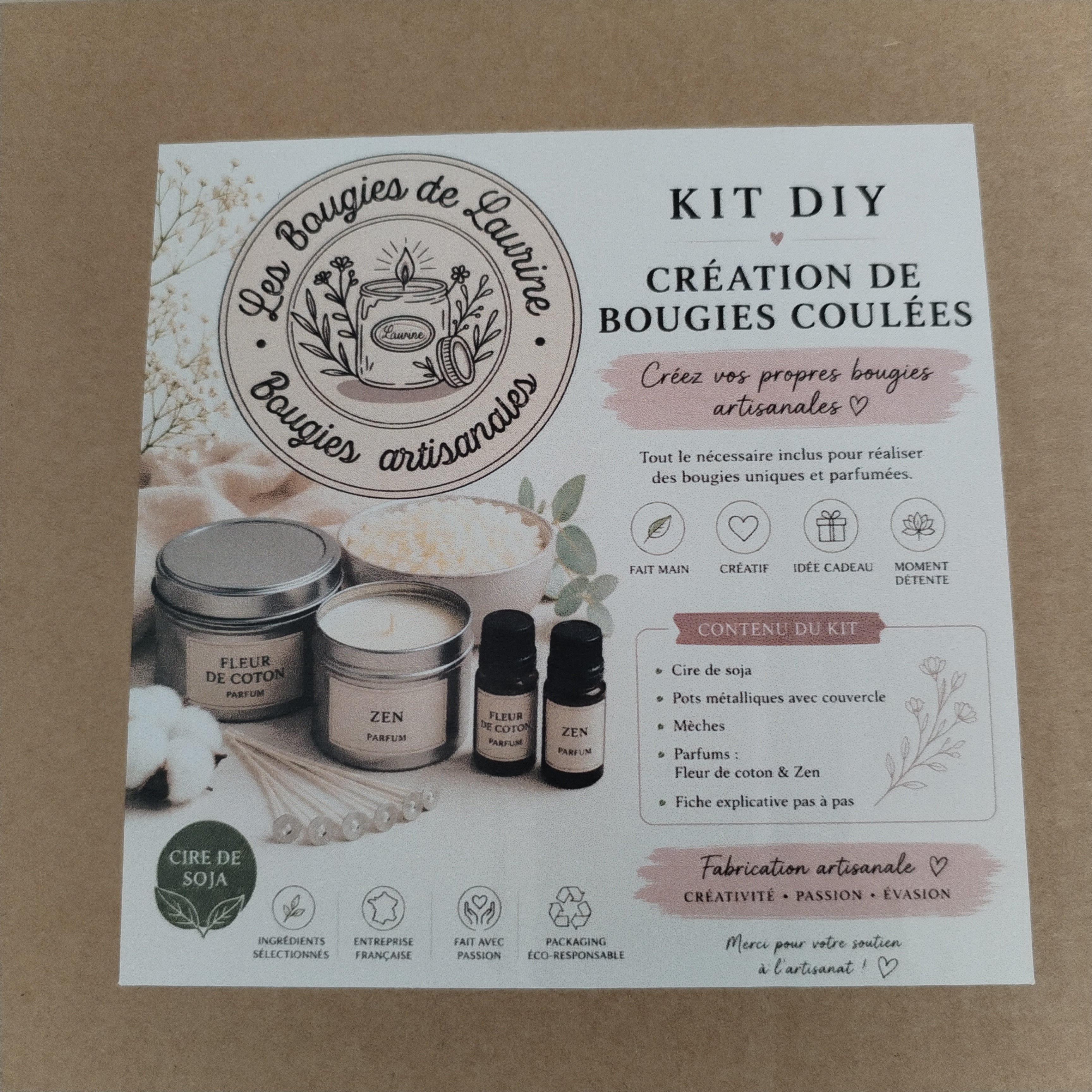 Kit DIY bougies doux